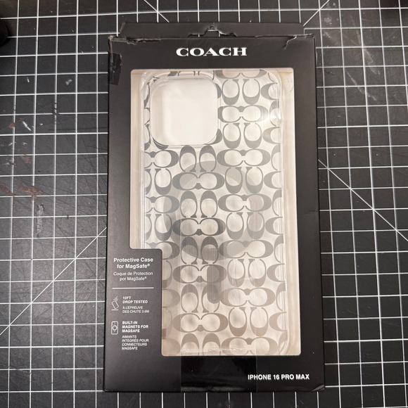 Coach iPhone 16 Pro Max Clear Signature MagSafe Protective Phone Case - Picture 1 of 8